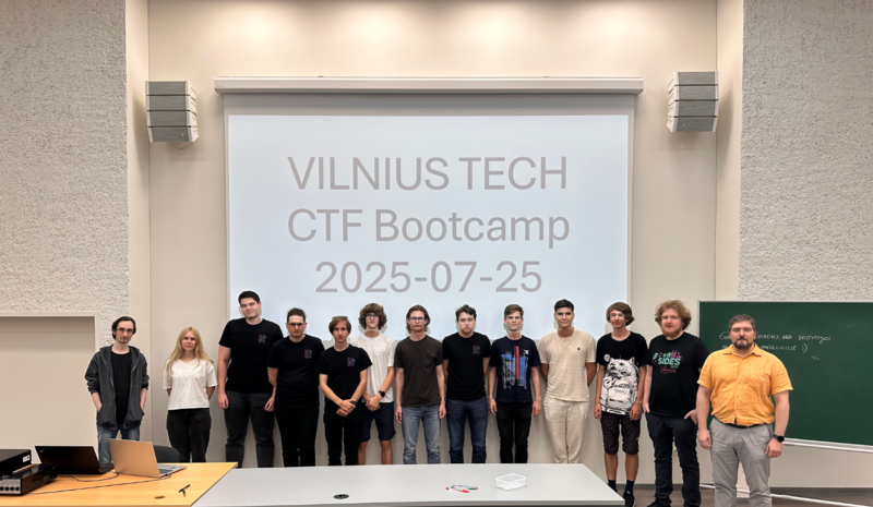 VILNIUS TECH CTF „Bootcamp“: komandinis darbas ir iššūkiai siekiant kibernetinio saugumo meistriškumo